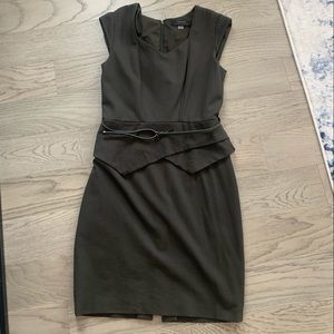 Tahiti Size 10 Olive Peplum Dres with Belt